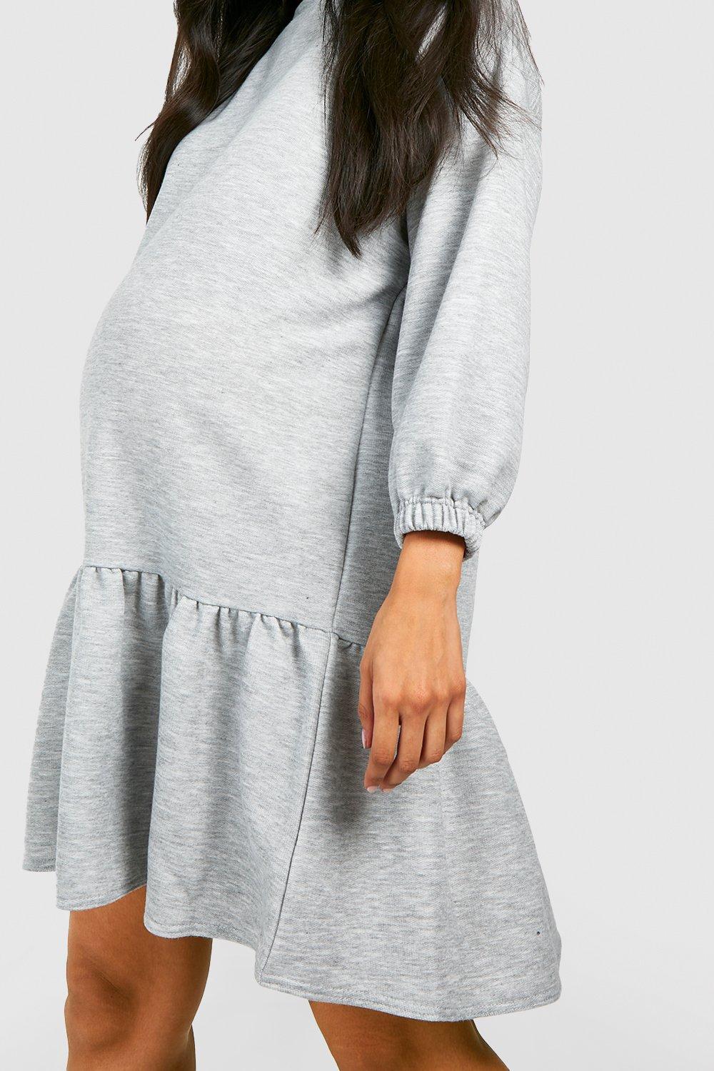 Maternity Oversized Peplum Sweater Dress boohoo USA